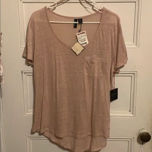 Cynthia Rowley linen pocket tee